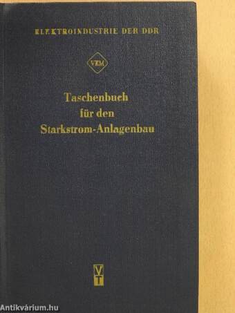 VEM-Taschenbuch für den Starkstrom-Anlagenbau