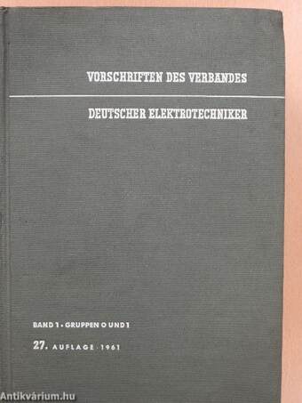 VDE-Vorschriften I.