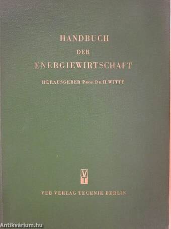 Handbuch der Energiewirtschaft I.