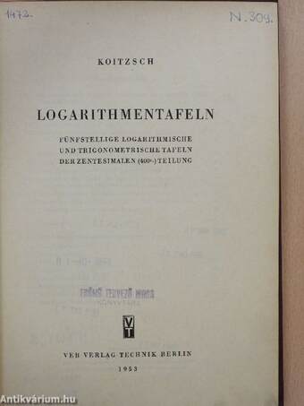 Logarithmentafeln