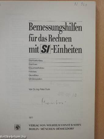 Bemessungshilfen für das Rechnen mit SI-Einheiten