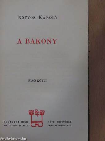 A Bakony I-II.