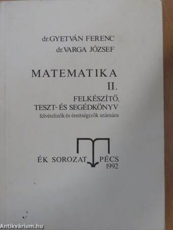 Matematika II. (töredék)