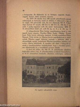 A Mezőtúri Református Gimnázium Értesítője az 1935-36. iskolai évről