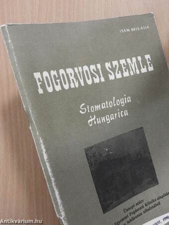 Fogorvosi Szemle 1990. szeptember-október