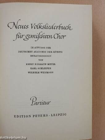 Neues Volksliederbuch für gemischten Chor