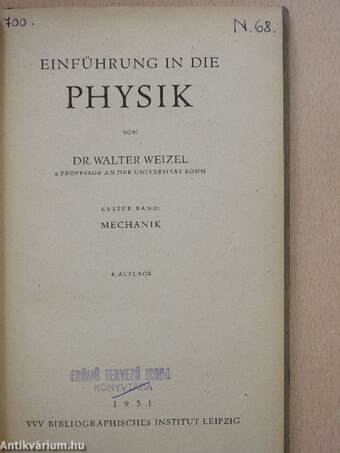 Einführung in die Physik I.