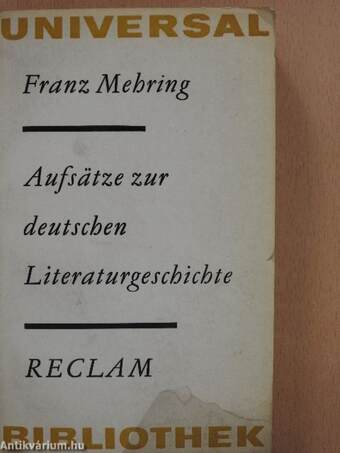 Aufsätze zur deutschen Literaturgeschichte