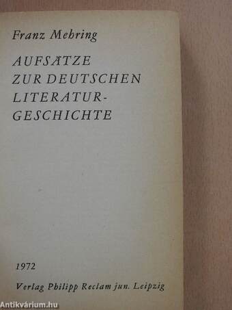 Aufsätze zur deutschen Literaturgeschichte