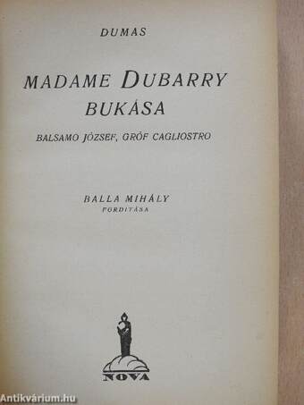 Madame Dubarry bukása