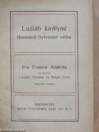 Ludláb királyné/Bonnard-Sylvester vétke