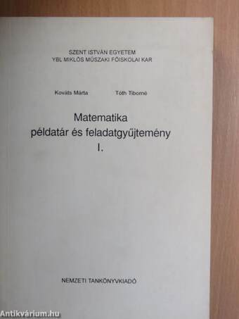 Matematika példatár és feladatgyűjtemény I.