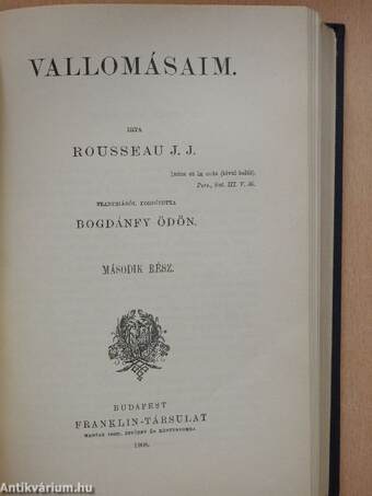 Vallomásaim I-II.