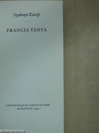 Francia tanya (dedikált példány)