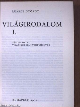 Világirodalom I.