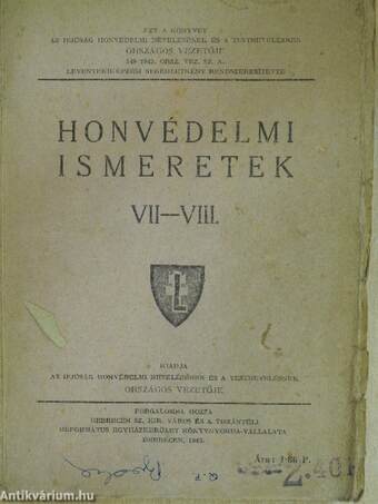 Honvédelmi ismeretek VII-VIII.