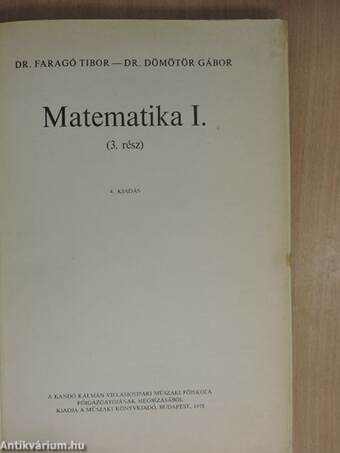 Matematika I.