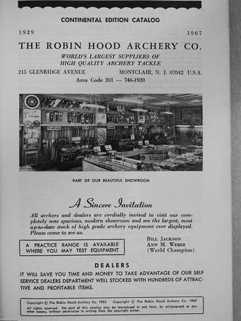 Continental Edition Catalog The Robin Hood Archery Co. 1967.