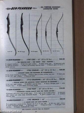 Continental Edition Catalog The Robin Hood Archery Co. 1967.