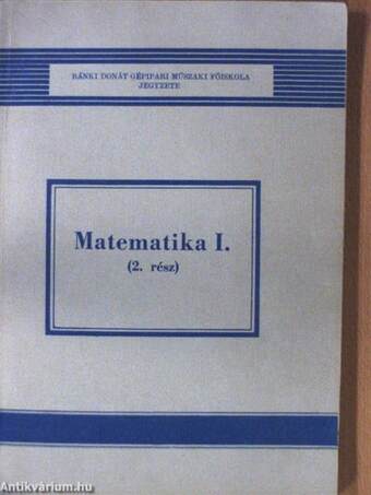 Matematika I.