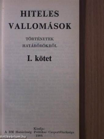 Hiteles vallomások I.