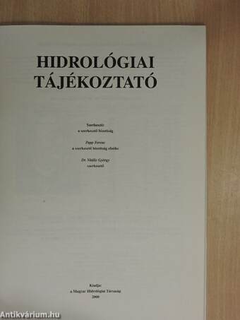 Hidrológiai Tájékoztató 2000