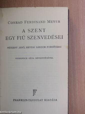 A szent/Egy fiú szenvedései