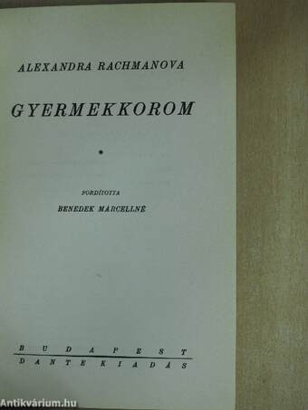 Gyermekkorom