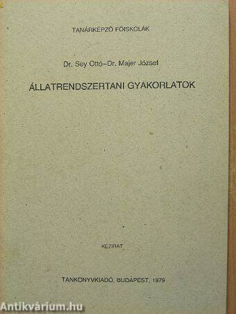 Állatrendszertani gyakorlatok