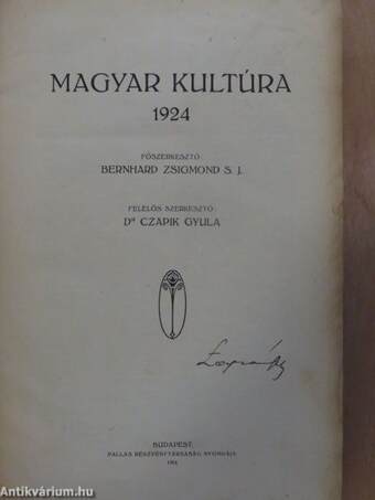 Magyar Kultúra 1924. január-december
