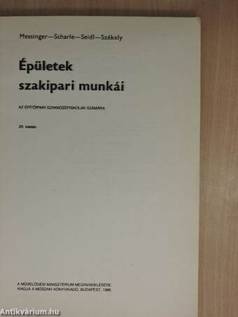 Épületek szakipari munkái