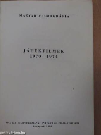 Játékfilmek 1970-1974