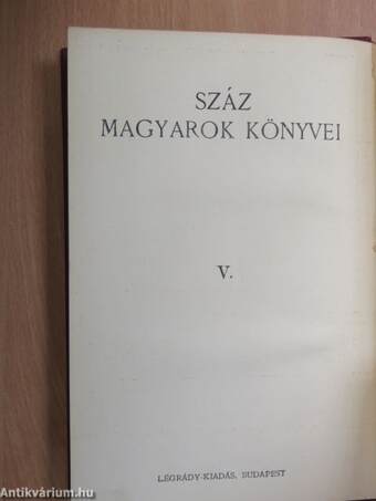 Száz magyarok könyvei V.