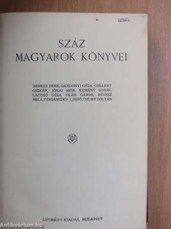 Száz magyarok könyvei III.