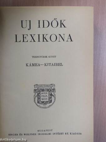 Uj idők lexikona 15-16. (töredék)