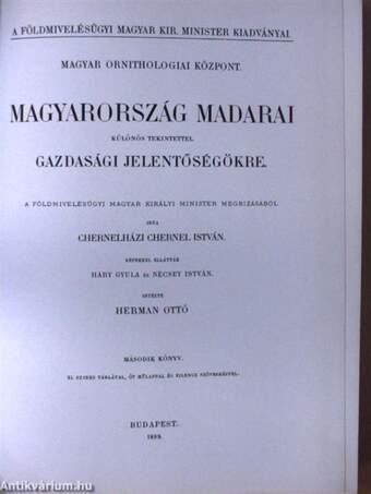 Magyarország madarai II/1. (töredék)