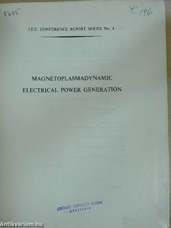 Magnetoplasmadynamic Electrical Power Generation