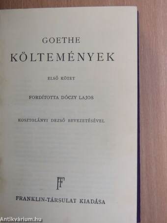 Költemények I-III.