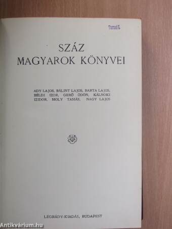 Száz magyarok könyvei VI.