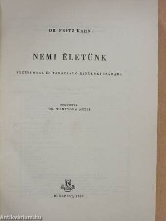 Nemi életünk