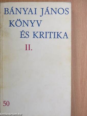 Könyv és kritika II.