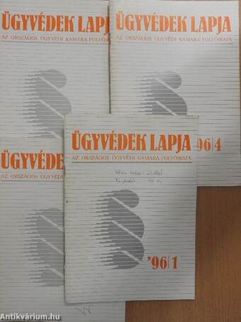 Ügyvédek Lapja 1996/1-4.