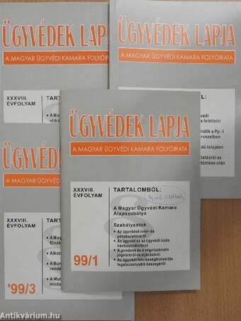 Ügyvédek Lapja 1999/1-4.