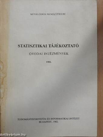 Statisztikai tájékoztató 1981.