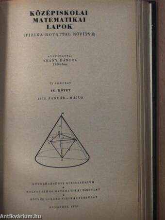 Középiskolai matematikai lapok 1971-72. (fél évfolyamok)