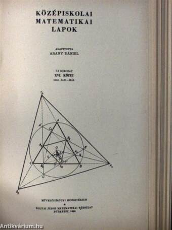 Középiskolai matematikai lapok 1957-1958. (fél évfolyamok)