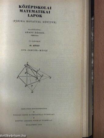 Középiskolai matematikai lapok 1978-79. (fél évfolyamok)