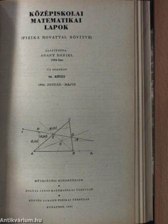 Középiskolai matematikai lapok 1979-80. (fél évfolyamok)