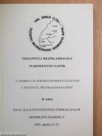 Tiszántúli Mezőgazdasági Tudományos Napok 1995/II.