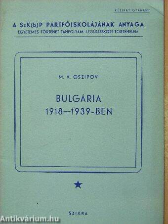 Bulgária 1918-1939-ben
